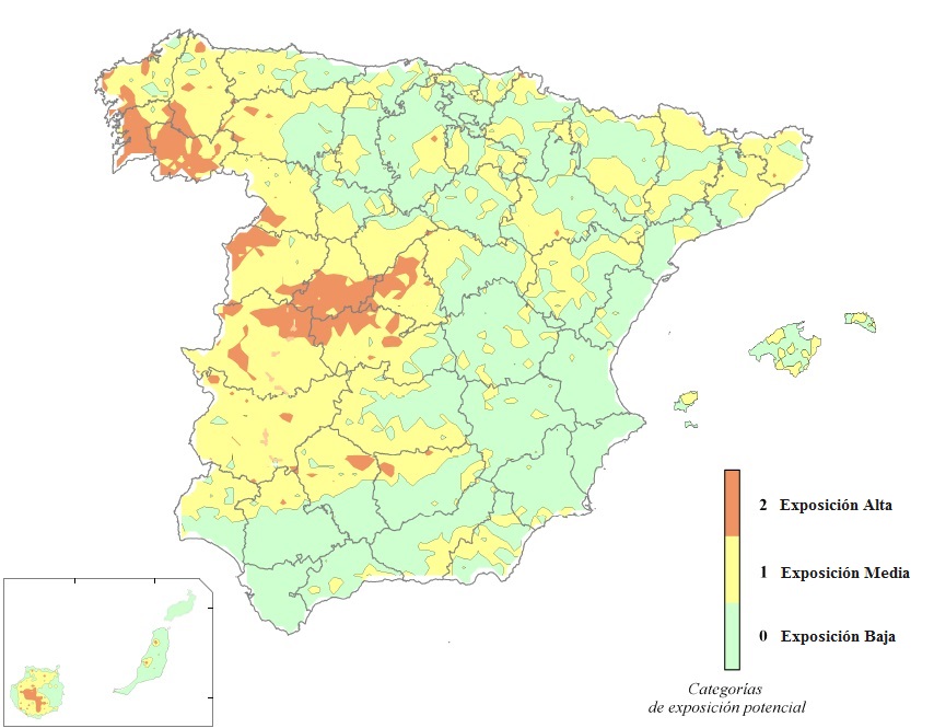 Mapa español de riesgo por radón